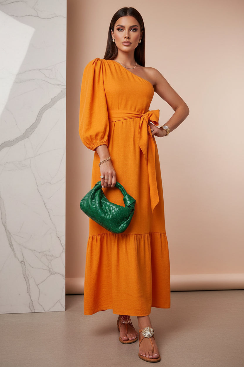 Evarisluxe Libre Asymmétrique Luxury Dress