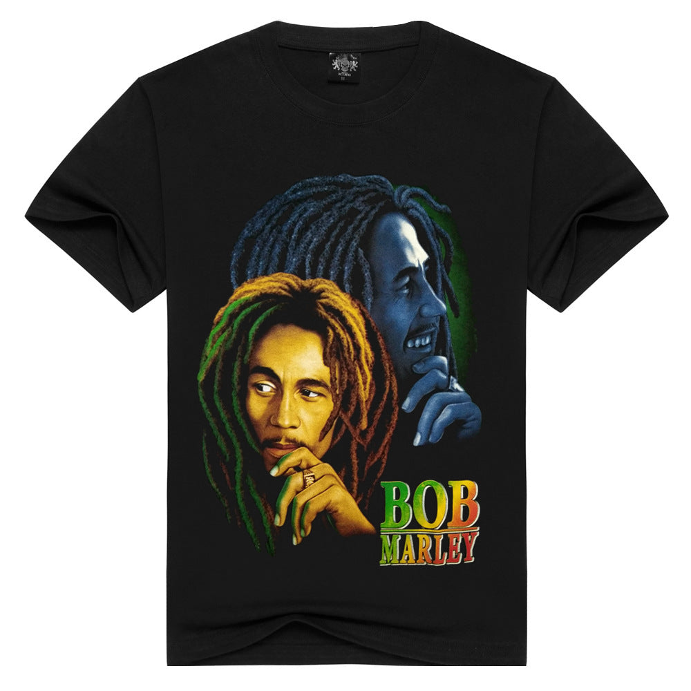 3D Short Sleeve Rock Band T-Shirt for Men