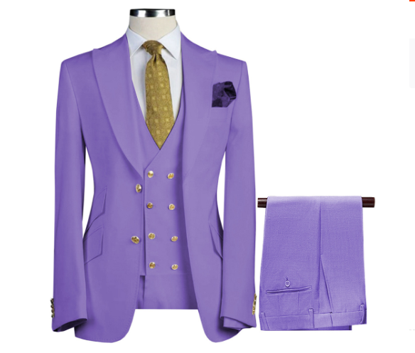 Three-Piece Suit Set for Wedding and Formal Events