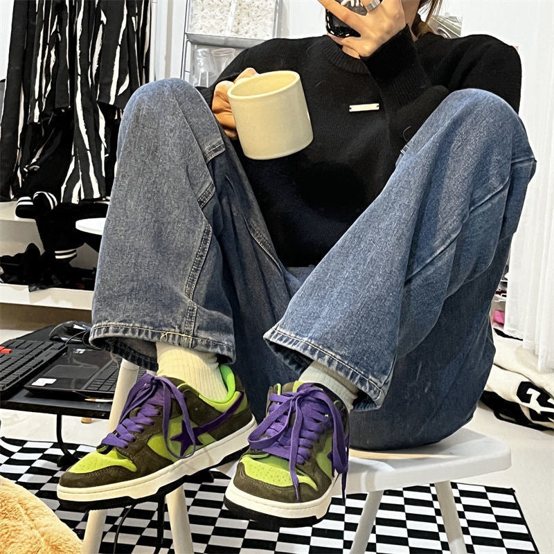 2023 Summer Casual Sneakers for Women in Green & Purple