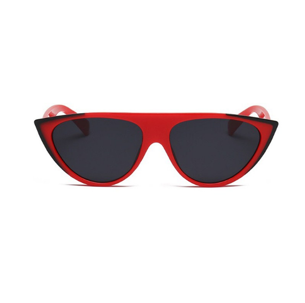 Retro Triangle Cat Eye Sunglasses for Women (Red)
