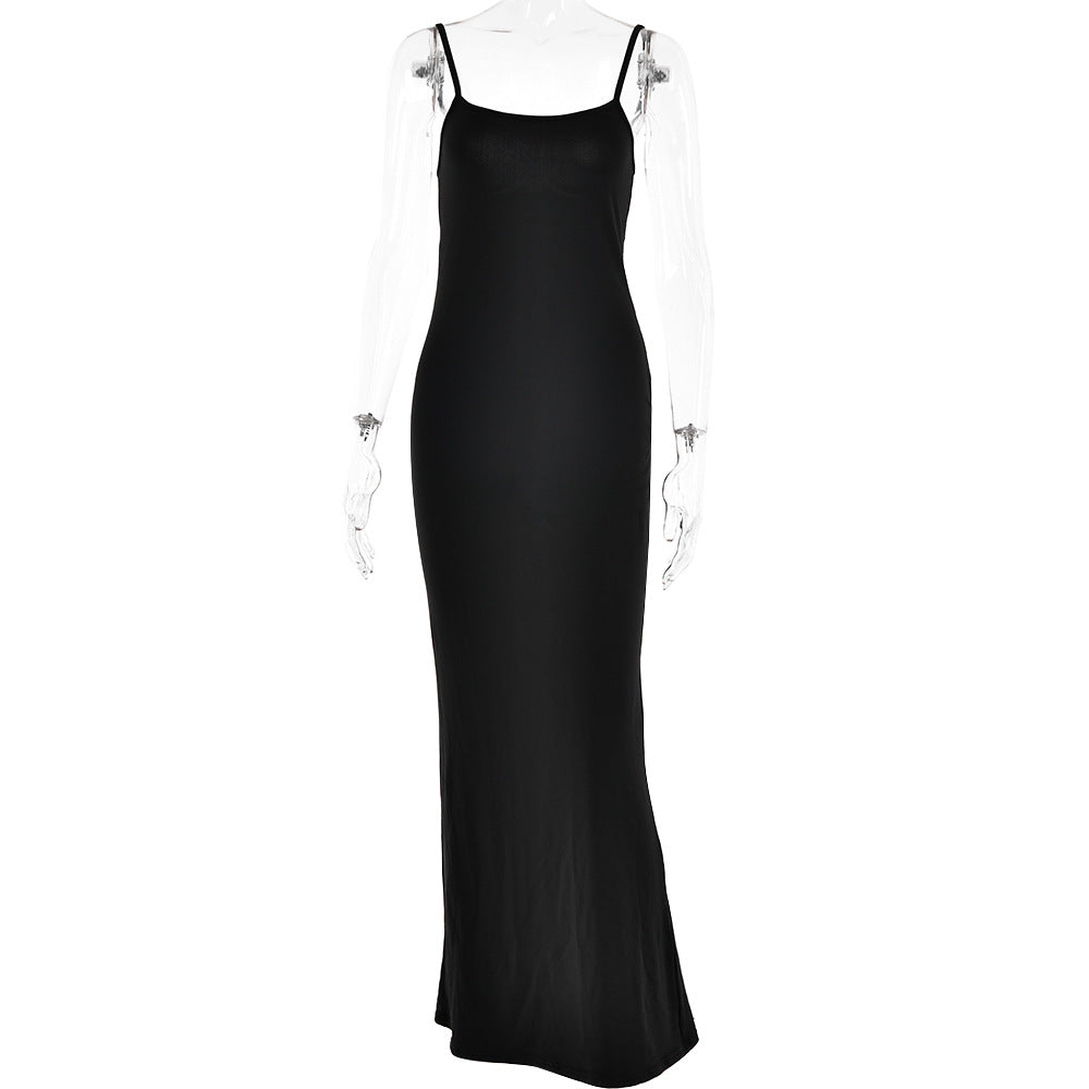 Slim-Fitting Patchwork Dress for Women