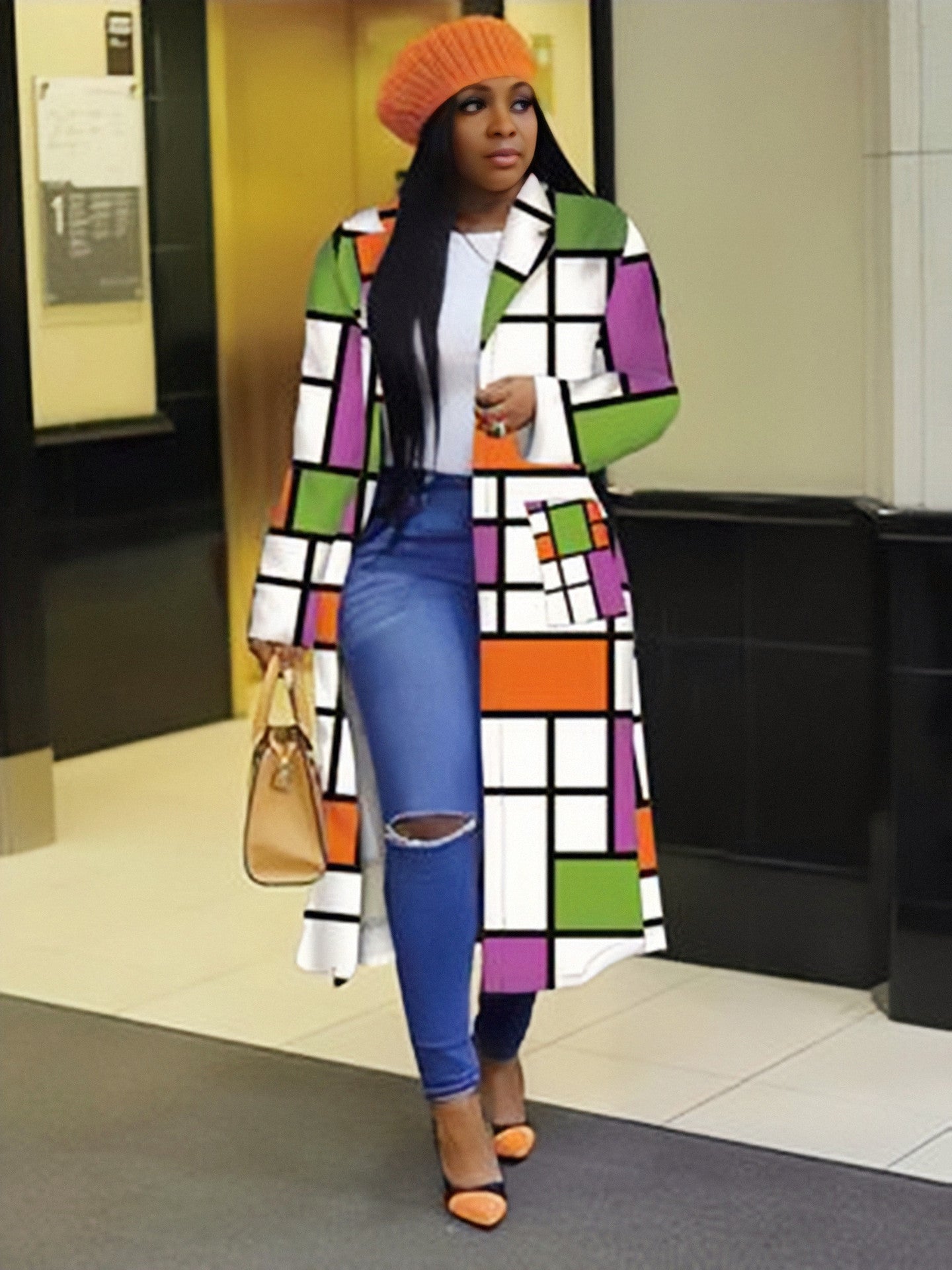 Spring African Women Long Sleeve Printed Dress S-5XL