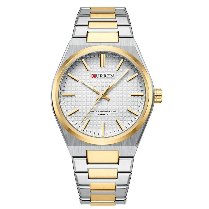 Le Poli Stainless Steel Quartz Watch | Evarisluxe