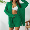 Puloru Women's 2-Piece Casual Button-Down Set