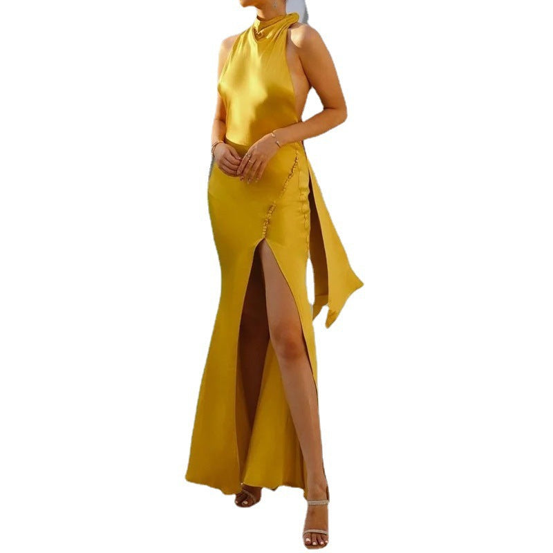 Elegant Summer Backless Maxi Dress for Women 2023