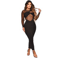 Solid Color Long Sleeve Dress for Women
