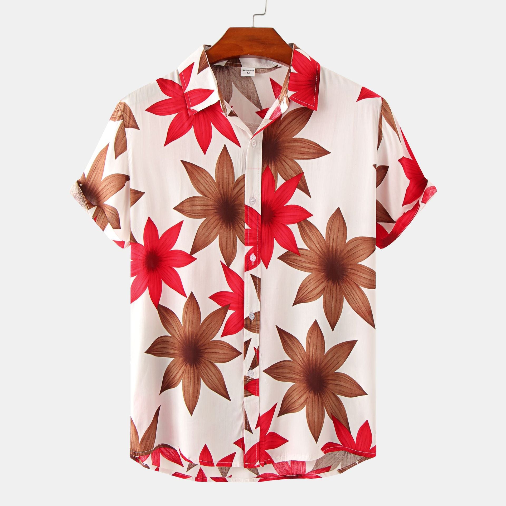 Summer Floral Short Sleeve Shirt for Men (Wholesale)