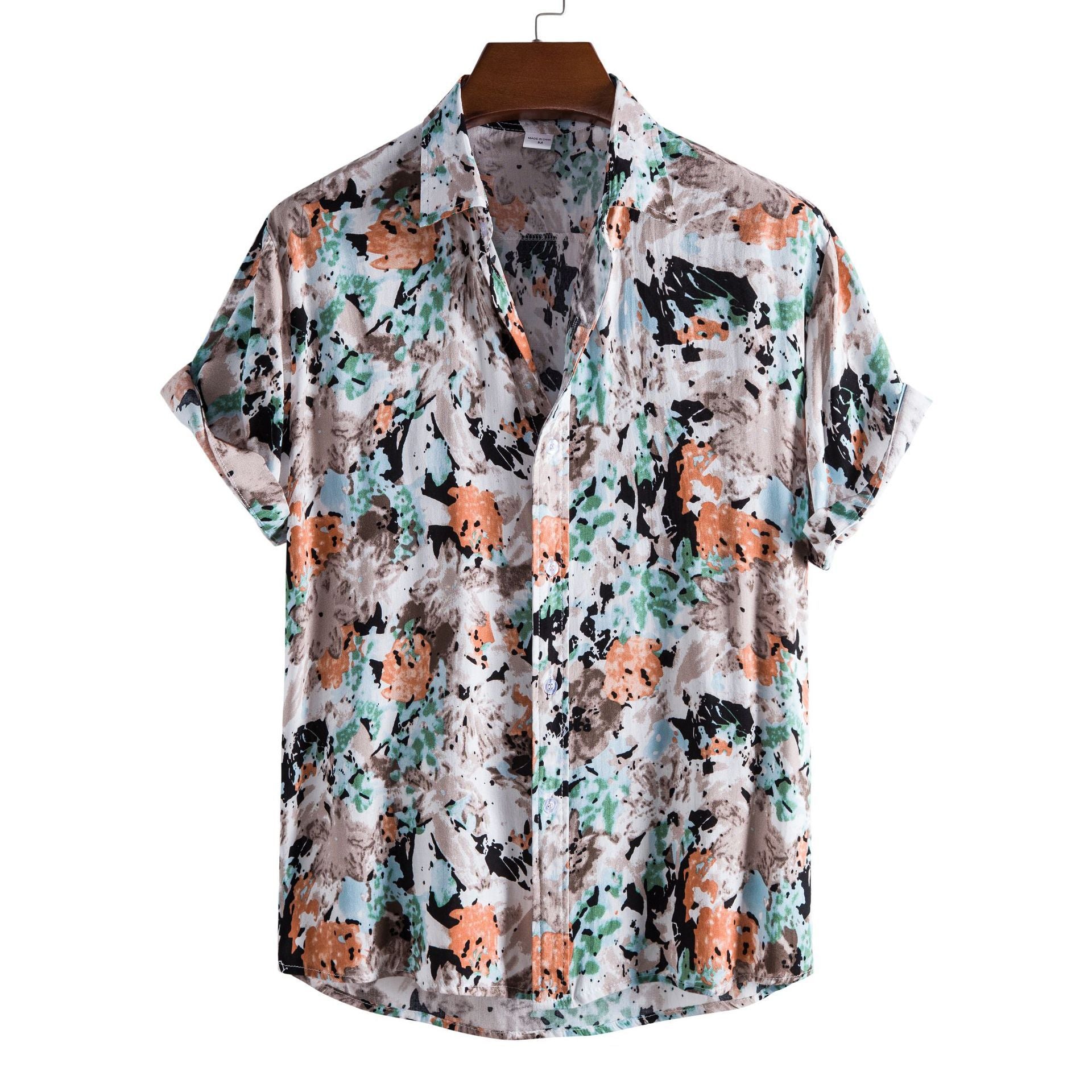 Men's Casual Short Sleeve Floral Shirt - Summer 2024