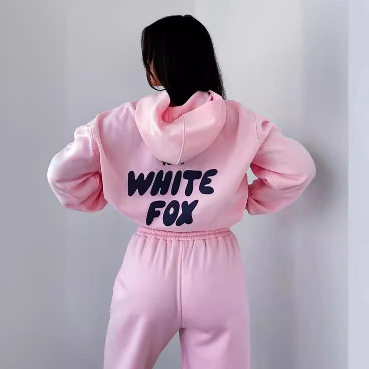 Fashionable Logo Hoodie and Sweatpants Set (2 Pieces)