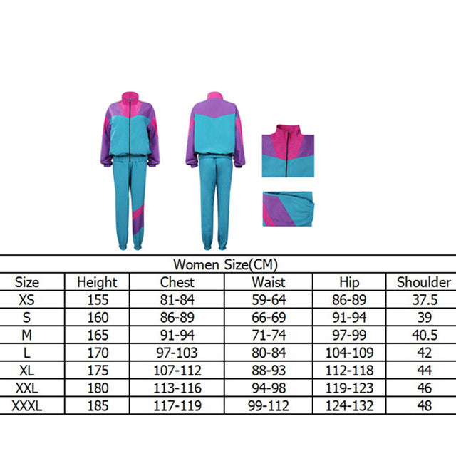 80s 90s Vintage Colorful Jacket for Women Cosplay Outfit
