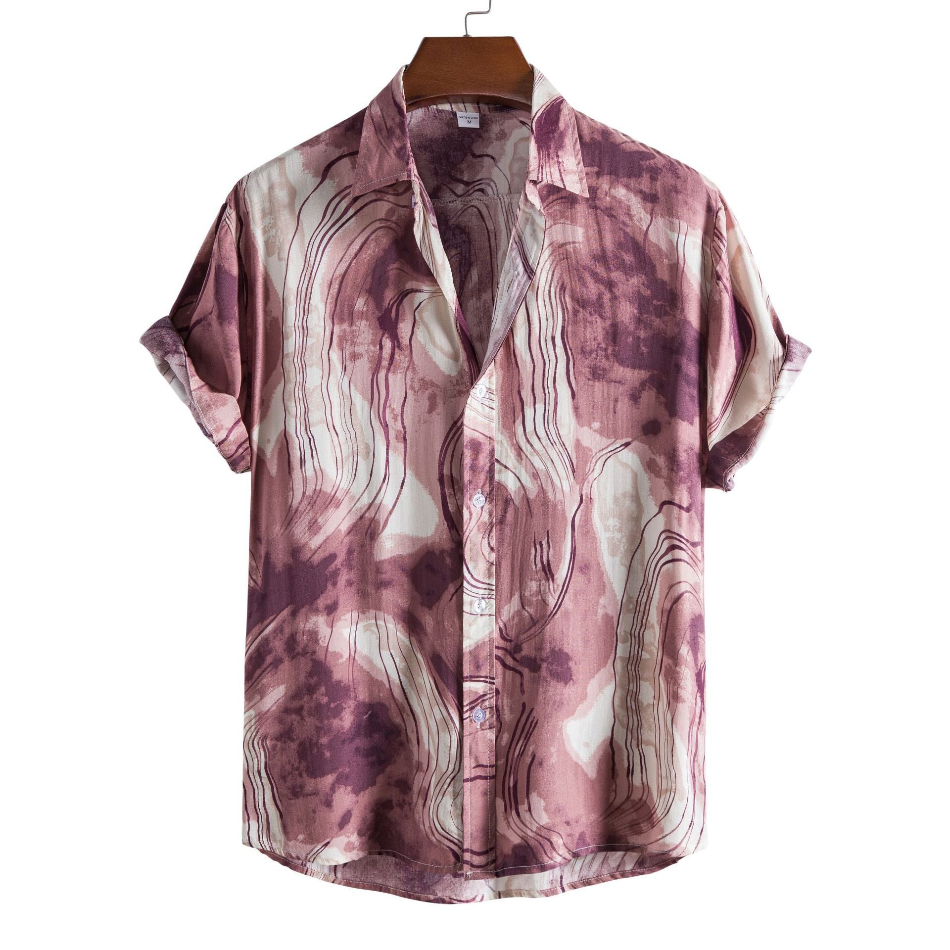 Men's Casual Short Sleeve Floral Shirt - Summer 2024