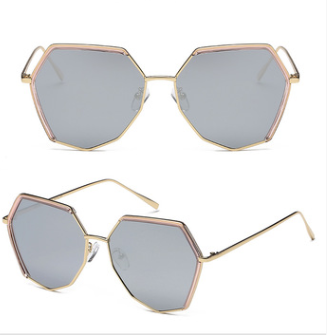 Trendy Irregular Metal Polarized Sunglasses for Men and Women