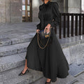 Elegant Women's Long-sleeved Dress