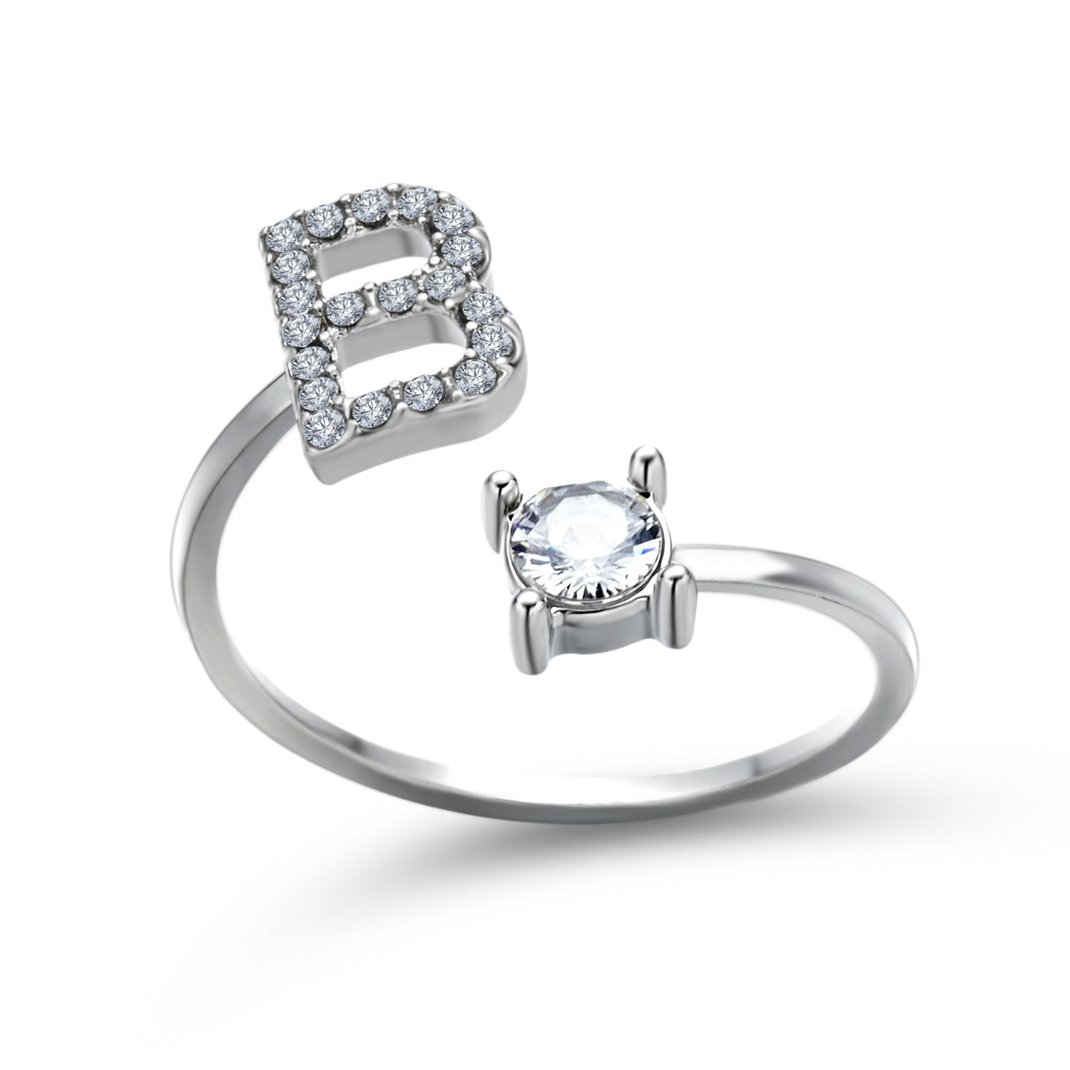 Evarisluxe Initial Letter Gold Ring