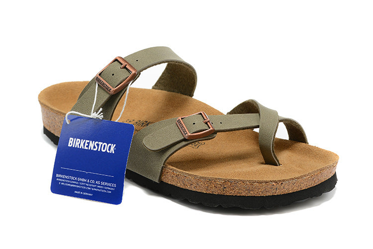 Summer Flat Sandals for Men and Women - Cork Slide Ons