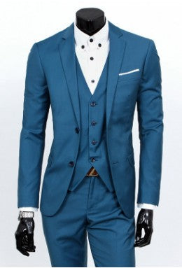 Men's Business Casual Suit - Slim Fit 3-Piece Set