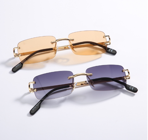 Square Frameless Sunglasses for Women - Trendy Style