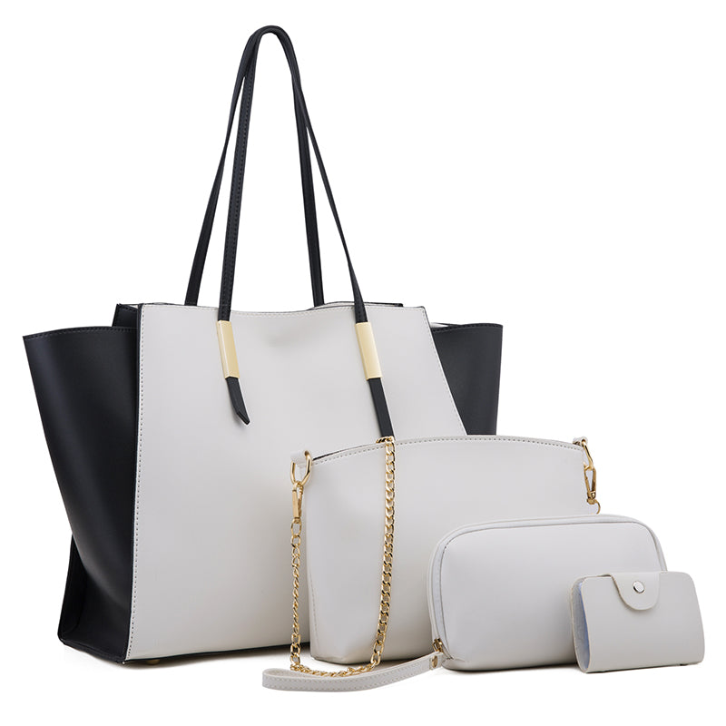 Women's Solid Color Four-Piece Shoulder Bag Set
