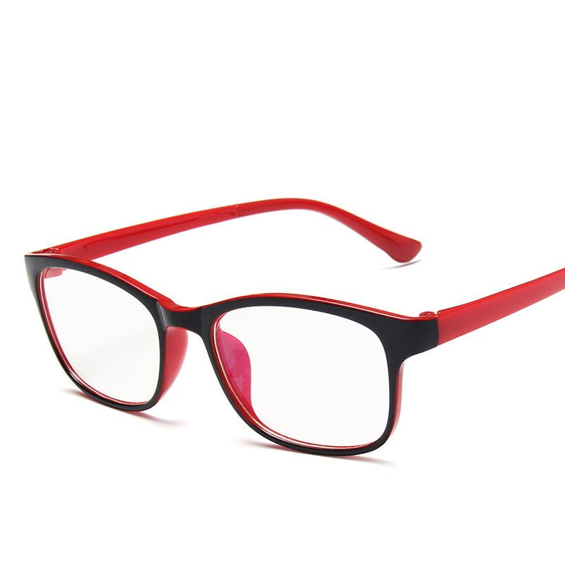 Evarisluxe Black and Red Trendy Glasses Frame
