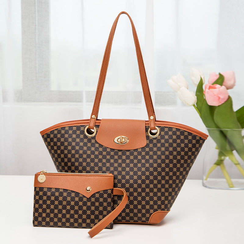 Geometric Pattern 2-Piece Shoulder Bag Set
