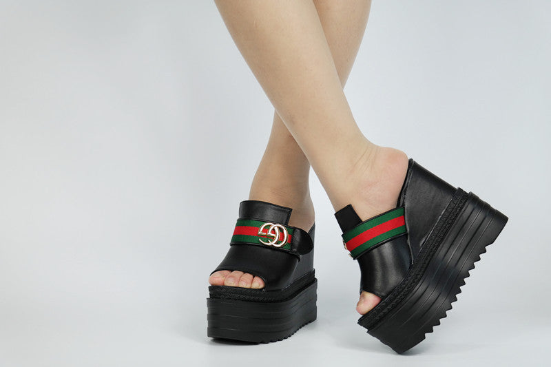 High Heels Thick Sole Wedge Shoes for Summer