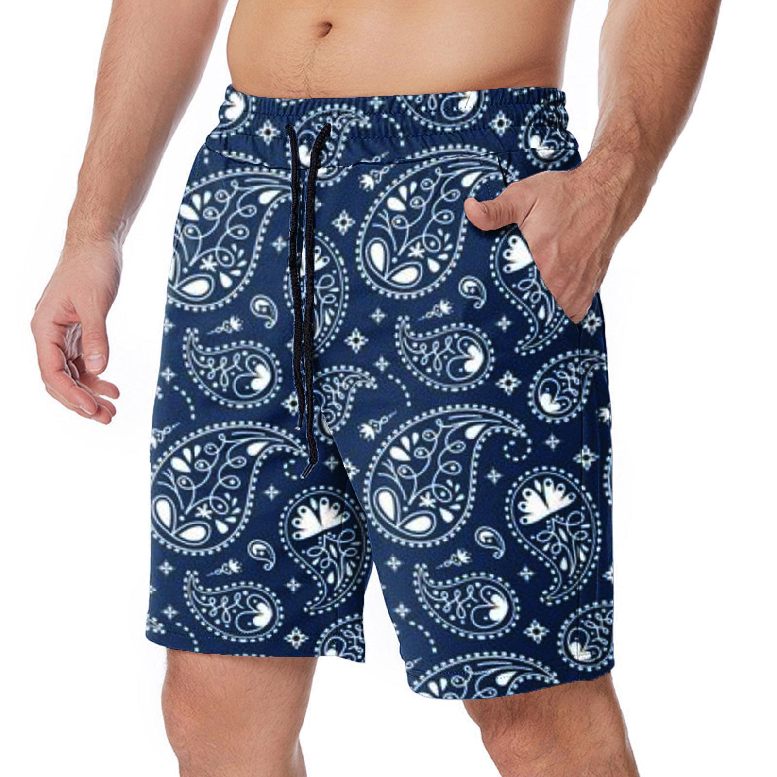 2023 Summer Men's 3D Digital Print Beach Shorts