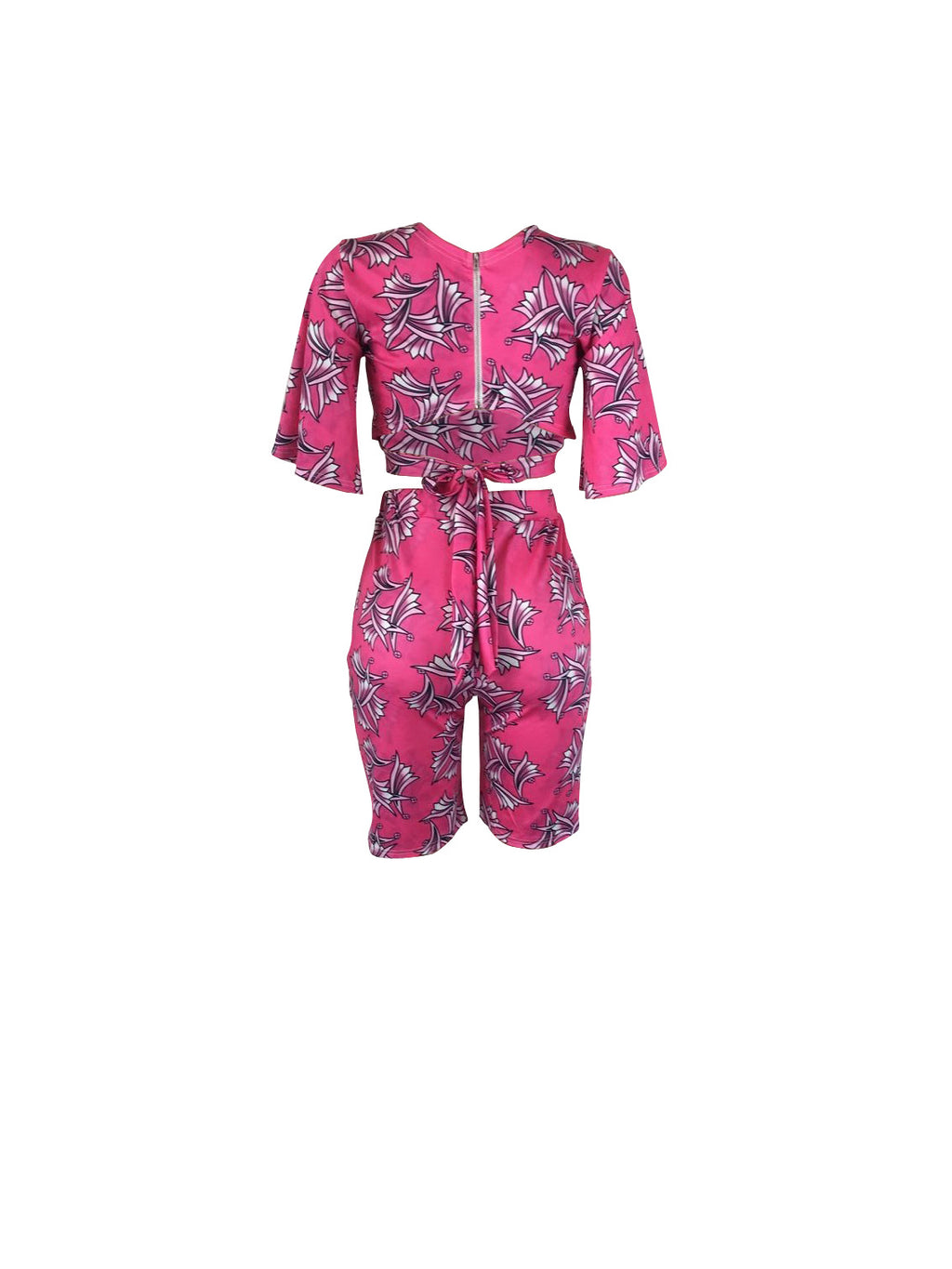 Printed T-Shirt and Casual Two-Piece Set