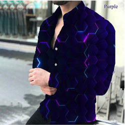2021 Spring/Summer 3D Printed Men's Polo Shirt