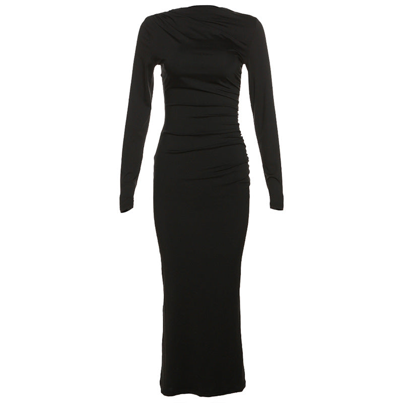 2024 Spring Summer Women's Fashion Long Sleeve Dress