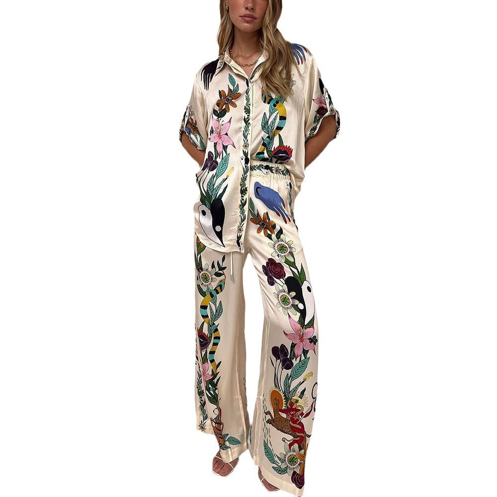 2023 Autumn Casual Printed Two-Piece Women's Set