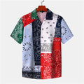 African Print Summer Beach Short Sleeve Shirts
