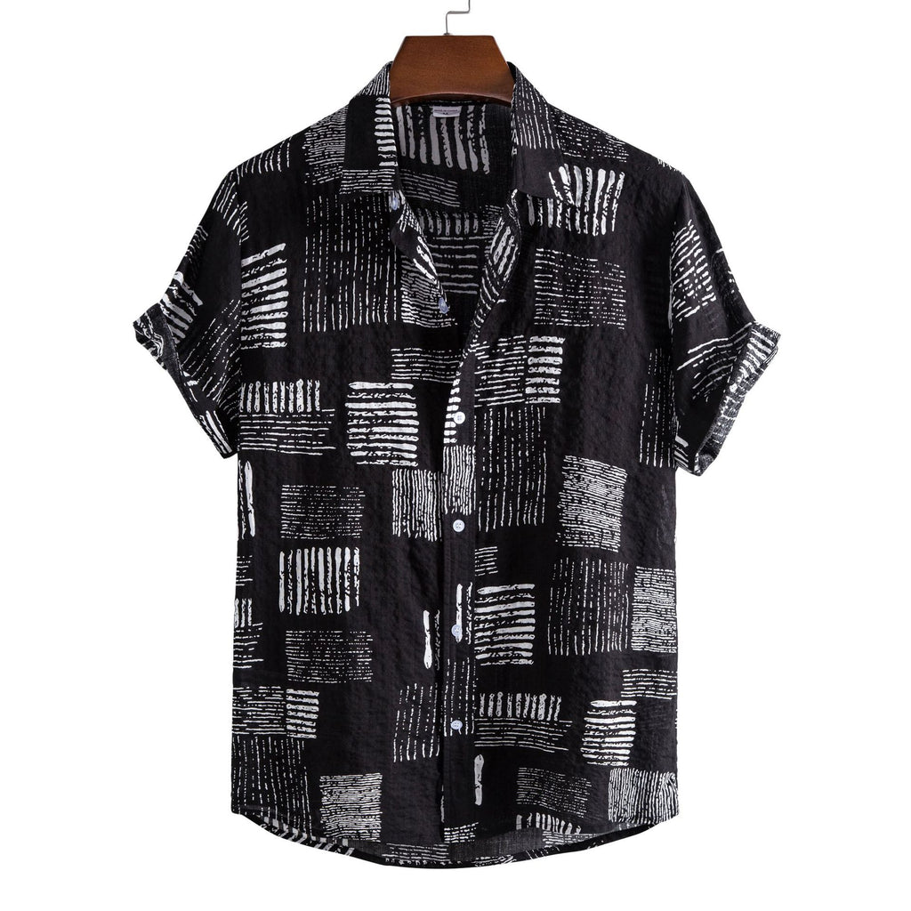 Men's Casual Short Sleeve Floral Shirt - Summer 2024