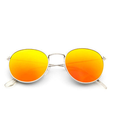 Retro Round Metal Sunglasses for Women (Fashion Style)