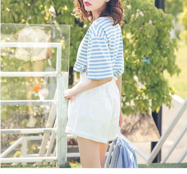 High-Waisted Denim Shorts for Women - Summer Style