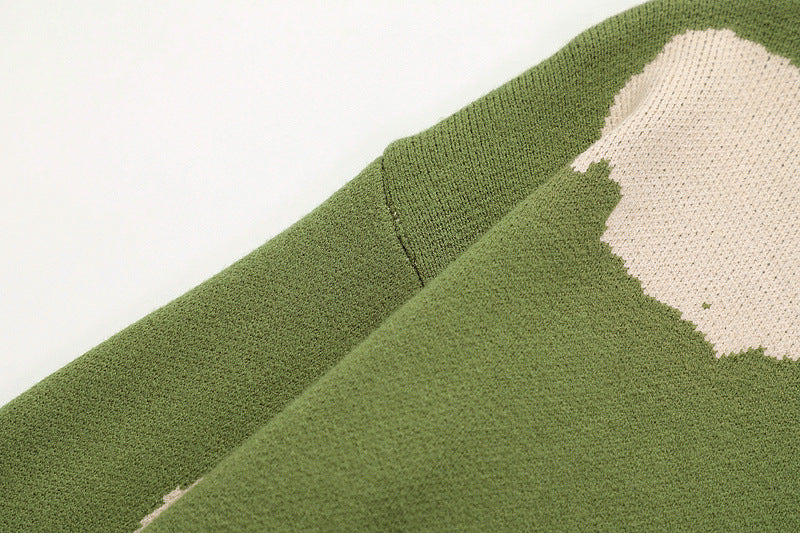 Casual Colorblock Round Neck Pullover Sweater for Men