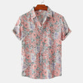 Hawaiian Men's Summer Shirt with 3D Sunflower Print