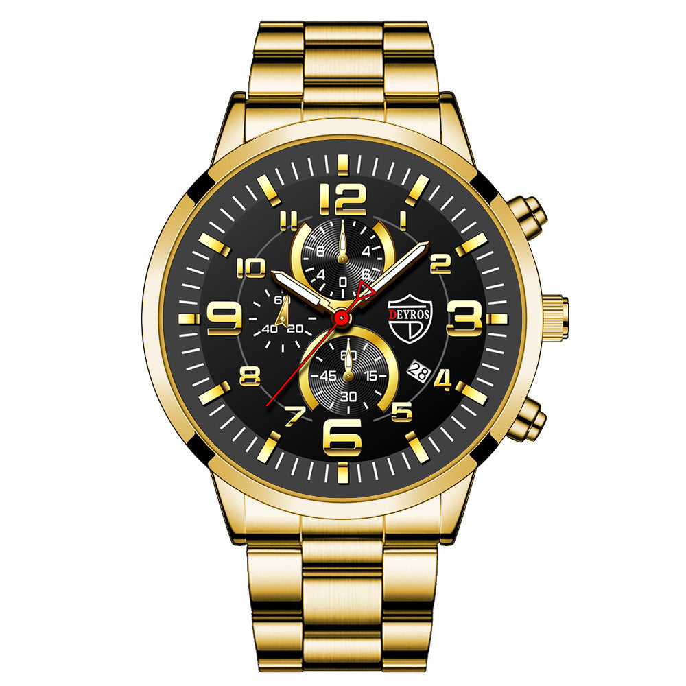 The Or Gold Luminous Calendar Watch | Evarisluxe