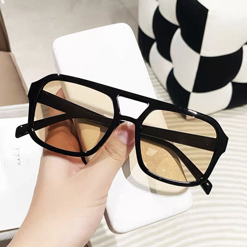 Vintage Oversized Yellow Sunglasses for Women