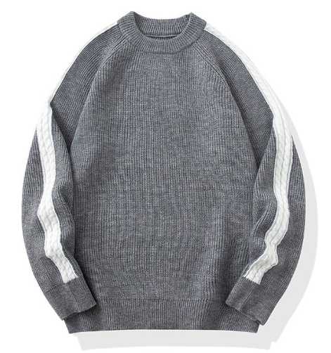 Men's Casual Round Neck Pullover Sweater