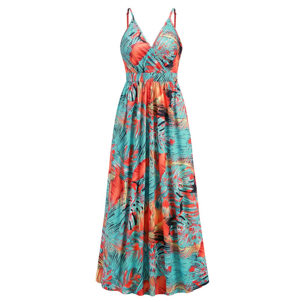 Summer Swing Long Floral Beach Dress