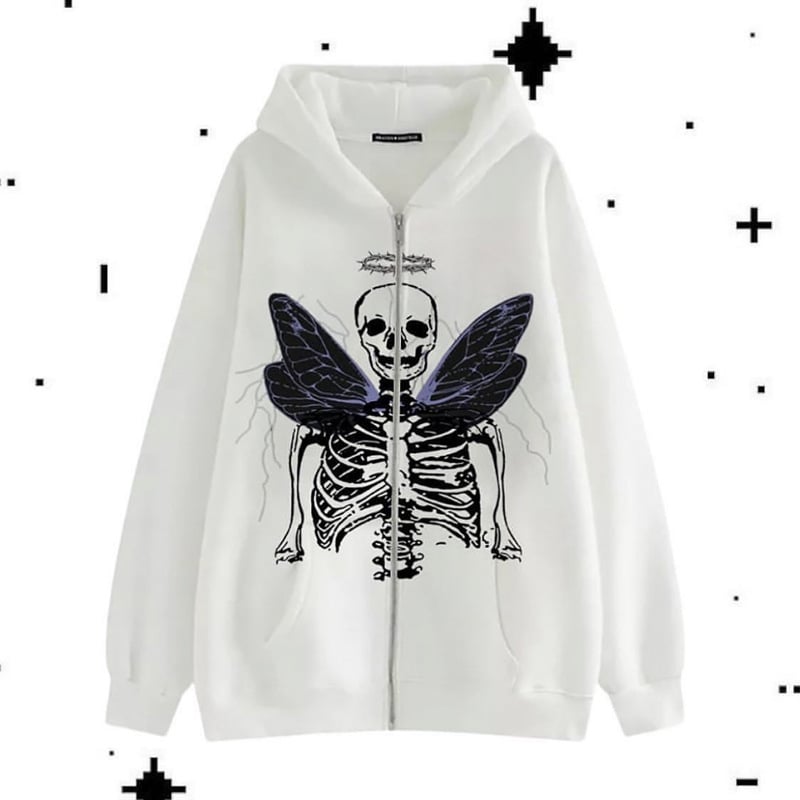 Spider Rhinestone Print Cardigan Jacket Combo