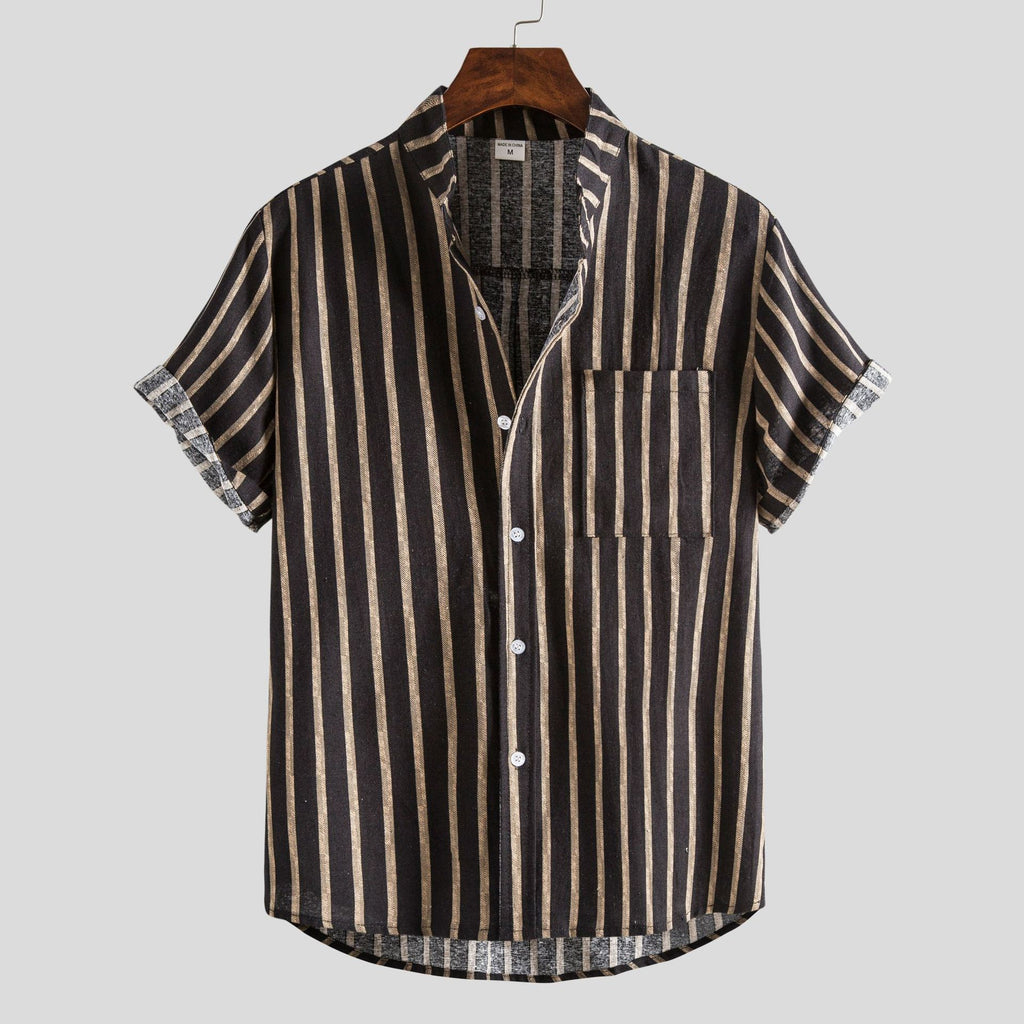2023 Summer Men's Floral Print Short Sleeve Shirt