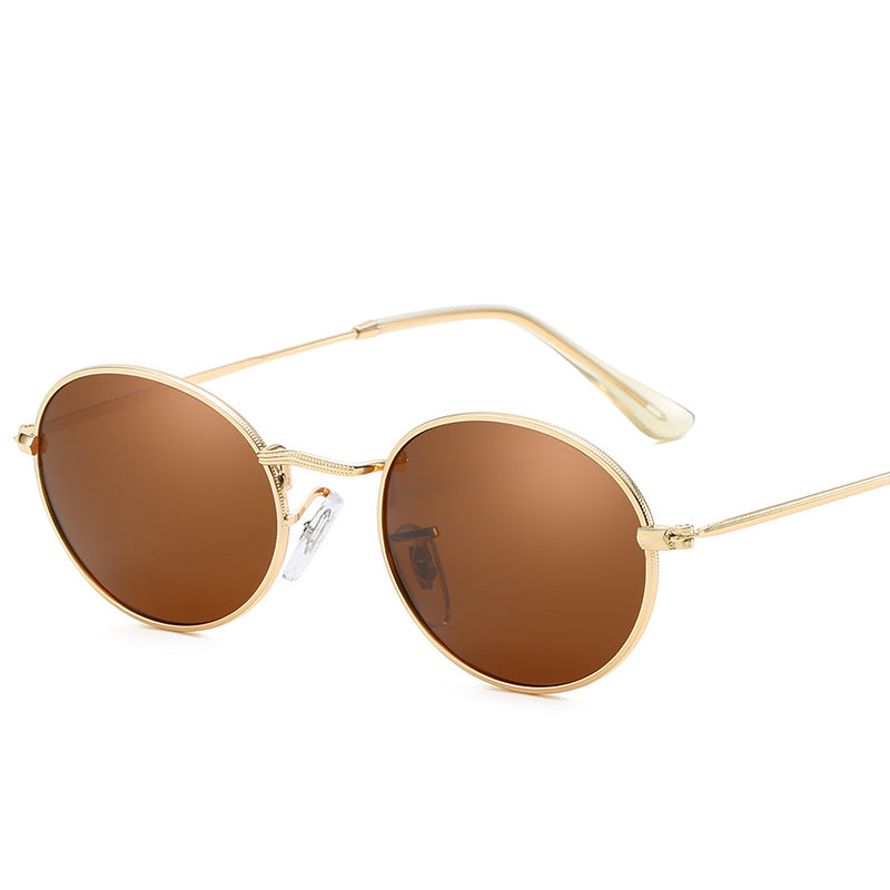 Oval Metal Polarized Sunglasses for Men and Women