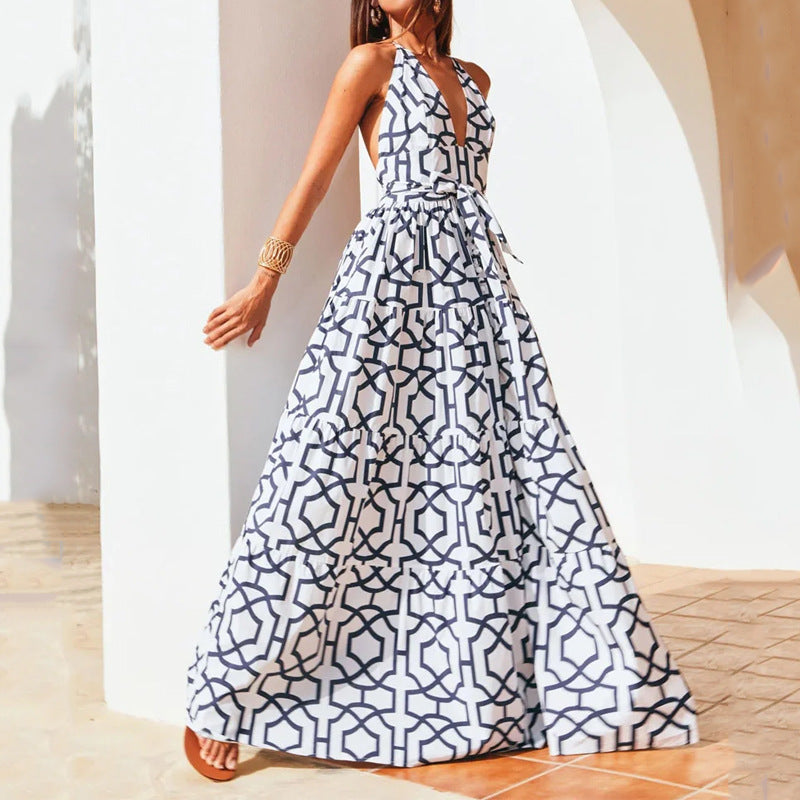 2023 Summer Fashion Sexy Halter Loose Dress for Women