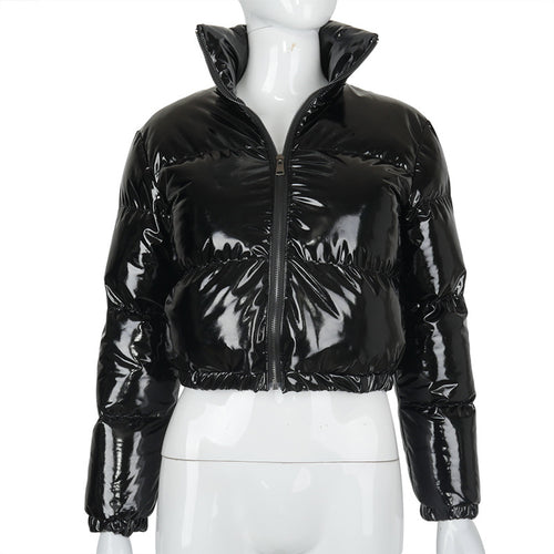 A20666T Women's Fall/Winter PU Leather Cardigan Jacket