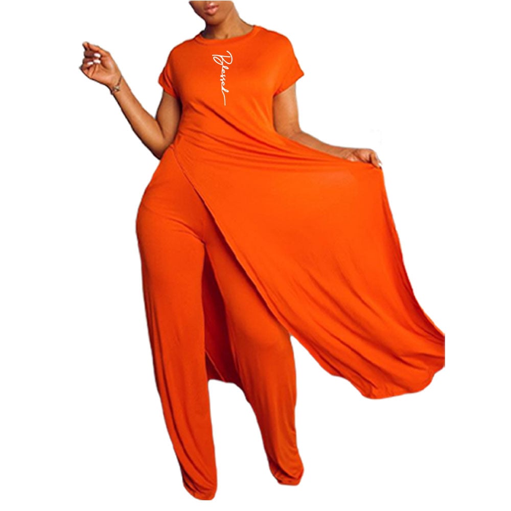 Casual Solid Color Two-Piece Short Sleeve Set