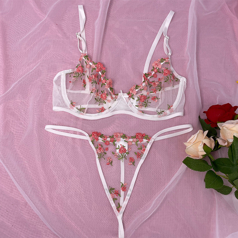 "Sexy Sheer Three-Piece Lingerie Set for Women"