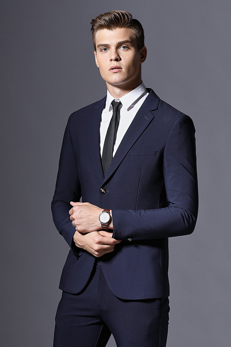 Men's Slim Fit 3-Piece Business Suit for Events
