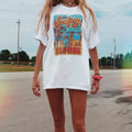 White Graphic T-Shirt for Women - Summer Loose Fit